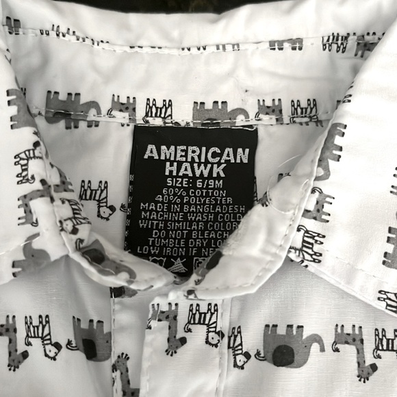 American Hawk baby boy romper 6-9 months - Picture 2 of 6